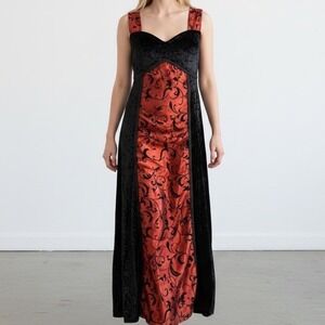 Underwraps‎ Renaissance Costume dress Burnt Crushed Velvet Medium witchy gothic